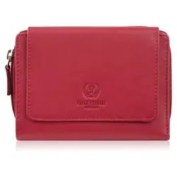 Damenlederbrieftasche SL-07-RD in Rot mit RFID-Schutz von Paolo Peruzzi - Elegantes Damenportemonnaie aus weichem Naturleder in leuchtendem Rot. Mit 16 Kartenfächern und RFID-Schutz bietet es optimale Organisation und Sicherheit. Ideal für den Alltag und als modisches Accessoire.