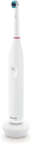 BEURER TB 30 X - Elektrische Zahnbürste mit 2 Reinigungsprogrammen, oszillierende Technologie und 20 Tagen Akkulaufzeit, inklusive 4 Clean Bürstenköpfen
