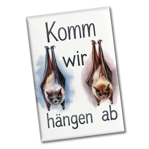 Fledermäuse - Komm, wir hängen ab Souvenir Souvenir Magnet Lustiger Souvenir Magnet für Fledermaus-Fans