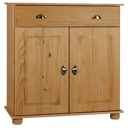 IDIMEX Highboard COLMAR - Rustikale Kommode aus massivem Kiefernholz - Highboard im Landhausstil mit 2 Türen und 1 großer Schublade, bietet viel Stauraum und sorgt für Ordnung. Ideal für ein gemütliches Zuhause.