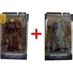 McFarlane Toys Warhammer 40000 Actionfigur 2er-Set - Actionfiguren-Set mit beweglichen Chaos Space Marines, detailgetreu und ideal für Sammler und Warhammer-Fans. Inklusive Sammelkarten für zusätzlichen Spielspaß!