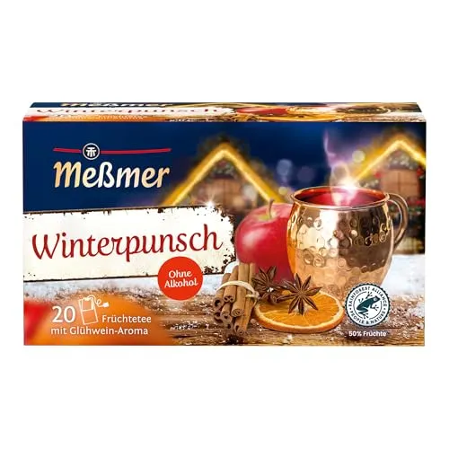 Meßmer Winterpunsch - Früchtetee mit Glühweinaroma - Tees - Genuss ohne Alkohol, ideal für die kalte Jahreszeit, vegan, glutenfrei und laktosefrei.