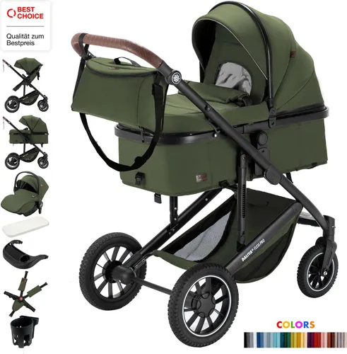 Daliya® FLEXI-PRO M 3in1 Kinderwagen & Buggy mit i-Size Babyschale - Erlebt den Daliya FLEXI-PRO M – ein flexibles 3-in-1 System, das sich an die Bedürfnisse Eures Kindes anpasst. Mit innovativer Einhand-Bedienung, abnehmbarer Babywanne und sicherer Babyschale für komfortable Ausflüge.