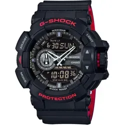 G-Shock Casio Armbanduhr GA-400HR-1AER - Schwarz - Robuste G-Shock Uhr mit intuitivem Scrollrad und 5 Alarmen. Wasserdicht bis 20 Bar, ideal für aktive Lebensstile. Trendiges Design mit analog-digitaler Anzeige.