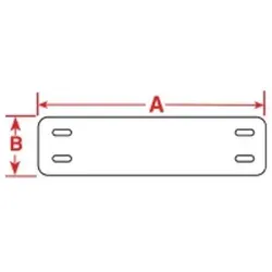Brady, B33-60x10-7643-RD, Heatex Schilder, Rot, 60 x 10 mm, für BBP33 (750 St.)