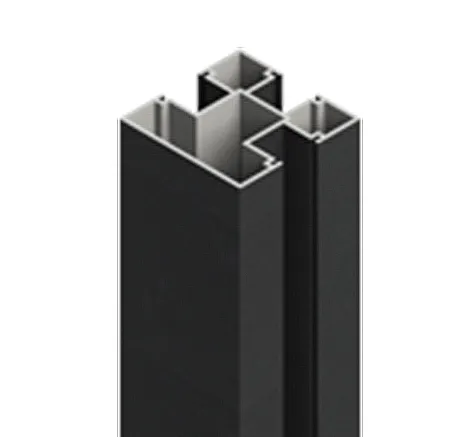 Osmo Aluminiumpfosten Typ D 7x7x100 cm Anthrazit - Robuster Aluminiumpfosten Typ D für Zaunbau. Einfaches Stecksystem für Profile, erhältlich in verschiedenen Höhen. Ideal für langlebige Lösungen im Außenbereich.
