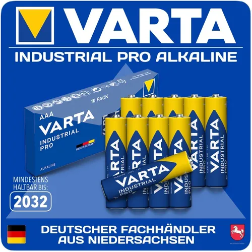 VARTA Power Batterien AAA Micro - 4 Stück, Neu 2025 - Hochwertige Alkaline-Batterien mit einer langen Lebensdauer bis 2034, ideal für Geräte mit hohem Stromverbrauch. Perfekt für den Einsatz in Fernbedienungen, Spielzeugen und mehr.