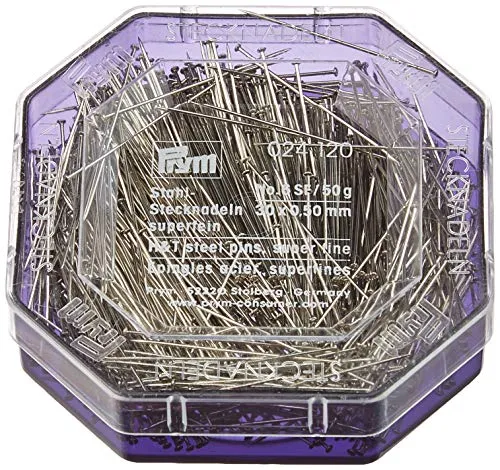 Stahlstecknadeln 187,80€/kg Seide und Satin Prym 024120 Stahl Nadel Stecknadeln
