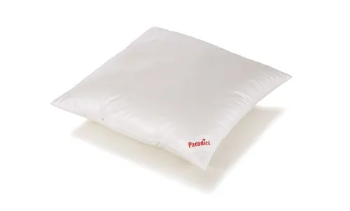 Paradies Kopfkissen SOFTY SINFONIE BIO 80x80 cm - Daunenkissen in Weiß - Hochwertiges Kissen aus biologischen Materialien für optimalen Schlafkomfort, ideal für Allergiker und Schlafliebhaber.