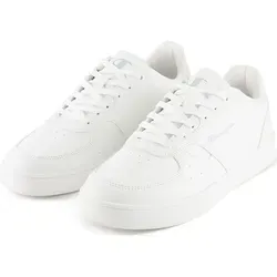 Champion Men's Newman Sneaker, Weiß, 45 EU - Stylischer Sneaker aus der Legacy Plus Kollektion mit auffälligem Script Logo, perfekt für den Alltag und sportliche Aktivitäten.