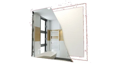 Termofol Heizfolie 230v unter Wandspiegel - Heizmatte Anti-Dampf fur Badezimmer - Badspiegel Heizung Elektrisch - Spiegelheizung Wandheizung Folie - Quadratisch - 64x64 cm(100W)