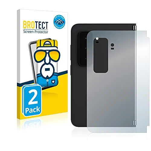 BROTECT 2 Stück Full-Cover Schutzfolie für Microsoft Surface Duo 2 (Rückseite) Full-Screen Displayschutz-Folie [3D Curved, Kristall-Klar]