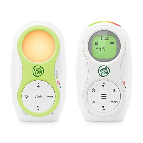 LeapFrog LF80 Babyphone - Digitales Audio-Babyfon mit großem Funktionsumfang - Babyphones mit bis zu 460m Reichweite, Temperatursensor und beruhigenden Klängen für eine sichere Überwachung Ihres Babys.