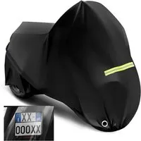Woltu Motorradabdeckung 210D Oxford Stoff – Wasserdicht, Windbeständig und Sicher - Die WOLTU Motorradabdeckung schützt Ihr Motorrad vor Witterungseinflüssen. Hergestellt aus strapazierfähigem 210D Oxford-Gewebe, bietet sie zusätzlichen Diebstahlschutz durch Schlosslöcher und ist einfach zu verstauen.