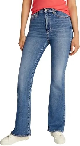 Tommy Jeans Damen Sylvia Bootcut Jeans - Bootcut Jeans aus nachhaltiger Produktion, ideal für umweltbewusste Mode-Liebhaberinnen.