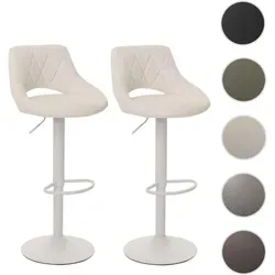 2er-Set Barhocker HWC-N64 - Drehbar & höhenverstellbar - Barmöbel mit elegantem Design, stufenlos höhenverstellbar und 360° drehbar für maximalen Sitzkomfort. Ideal für Küche, Essbereich oder Hausbar.