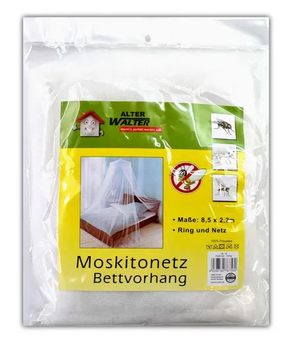 Walter Insektenschutz-Vorhang - Effektives Moskitonetz für ruhigen Schlaf - Insektenschutzvorhänge, bietet effektiven Schutz vor Stechmücken und sorgt für frische Luft im Bett dank feiner Maschenstruktur.