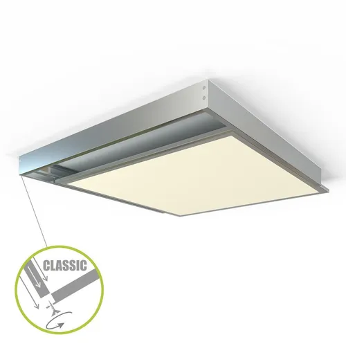 Aufbaurahmen Classic für LED Panel 60x60cm silber Aufputz Montagerahmen