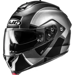 HJC C91N Jyn Klapphelm XL schwarz-grau-silber für Männer - Leichter Klapphelm mit fortschrittlicher Polycarbonatschale und hervorragender Passform. Optimale Belüftung und Pinlock vorbereitetes Visier für besten Komfort beim Fahren.