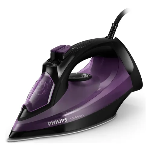 Philips 5000 Series Dampfbügeleisen - 2.400 W, Dampfstoß bis zu 180 g, SteamGlide Plus-Sohle für müheloses Bügeln ohne Wasserflecken