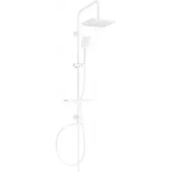 Mexen T62 Duschsäule in Weiß - Elegantes Design für Ihr Bad - Bad- & Duscharmaturen mit runder Regendusche und Seifenschale für höchsten Komfort und stilvolle Akzente in Ihrem Badezimmer.