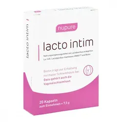 Lacto Intim Oral Probiotikum bei bakt.Vaginose - Nahrungsergänzungsmittel für Frauen, unterstützt die vaginale Gesundheit mit wissenschaftlich geprüften Milchsäurebakterien und ermöglicht eine diskrete Einnahme, auch unterwegs.