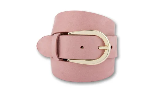 BERND GÖTZ Ledergürtel mit eleganter Designschließe - Gürtel aus hochwertigem Veloursleder in Rosa, ausgestattet mit einer eleganten Designschließe – perfekt für modische Akzente in jedem Outfit.