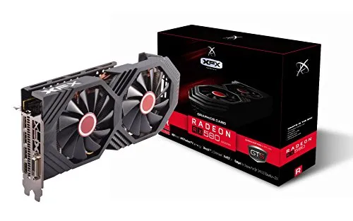 XFX AMD Radeon RX580 GTS XXX Edition ddr5 sdram Grafikkarte 8GB Speicher Mining, Schwarz
