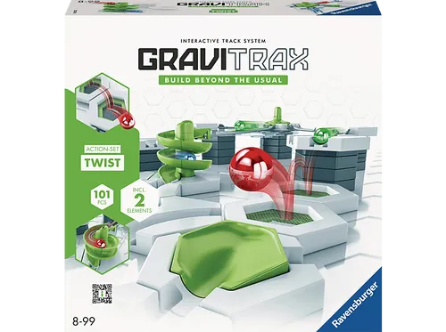 Ravensburger GraviTrax Action-Set Twist 22576 - Konstruktionsspielzeug mit über 100 Elementen für kreative Kugelbahnen und spannende Stunts, ideal für Kinder ab 8 Jahren
