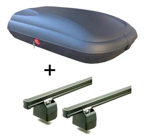 Dachbox CA320L carbonoptik mit AURILIS PRO Dachträger für Mercedes Vito - Praktisches Dachboxenset mit 320 Litern Stauraum und 50 kg Zuladung, inklusive zentraler Verriegelung und einfacher Montage. Ideal für zusätzlichen Gepäcktransport.