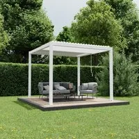 Ximax Pergola Shade Aluminium 300 cm x 300 cm Weiß - Die Ximax Pergola Shade Aluminium 300 cm x 300 cm Weiß bietet eine elegante Lösung für Ihren Außenbereich. Mit einem verstellbaren Lamellendach und innovativem Entwässerungssystem ist sie ideal für witterungsbeständige Nutzung.
