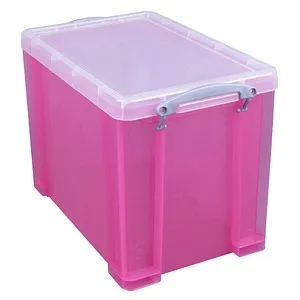 Really Useful Box Aufbewahrungsbox 19,0 l transparent, pink 39,5 x 25,5 x 29,0 cm, 1 St.
