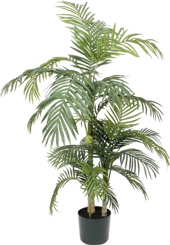 Mica Areca Palme im Plastik Topf, 150 x 100 cm - Grüne Kunstpflanze für ein tropisches Ambiente - Blumen & Künstliche Pflanzen, pflegeleichte Areca Palme in elegantem Plastik Topf, ideal für die Verschönerung von Wohnräumen oder Büros.