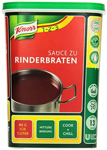 Knorr Sauce zu Rinderbraten (1 kg) - Fertiggerichte mit kräftigem Rinderbratengeschmack, perfekt für Rinderbraten, Hackbraten und mehr – schnell und einfach zubereitet!