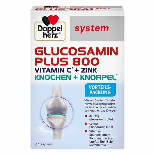 Doppelherz system Glucosamin Plus 800 - 120 Kapseln mit Glucosamin und Chondroitin, rezeptfrei für gesunde Gelenke und Mobilität