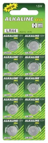 Wentronic Alkali Knopfzelle (Mangan L44/AG13/L1154/357/A 76) 10 Stück