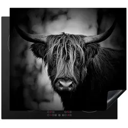 MuchoWow Herd-Abdeckplatte Schottischer Hochländer - Kochfeldschutz aus hochwertigem Vinyl, schützt Ihr Ceranfeld und bietet zusätzlichen Arbeitsraum, schmutz- und wasserabweisend für einfache Reinigung.
