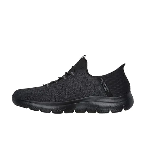 Skechers Summits - Key Pace Slip-On Sneaker in Schwarz - Sneaker mit Schnellschnürsystem, ideal für schnellen Einstieg und hohen Tragekomfort, perfekt für den Alltag.