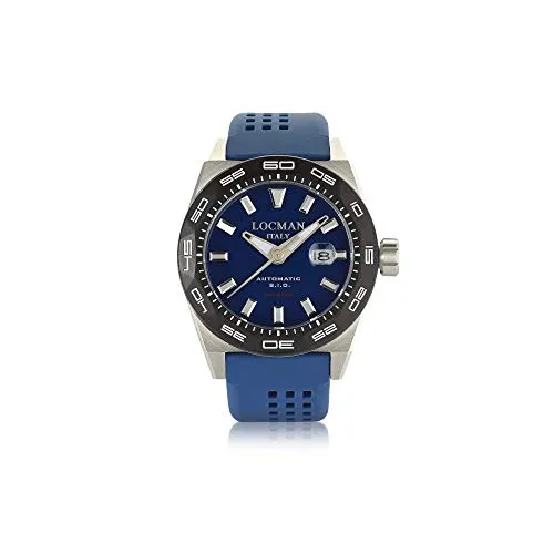 Locman Herren Armbanduhr Stealth 0215V3-0KBLNKS2B - Silikon, Titan - 46 x 14 mm - 30 ATM - Datumsanzeige