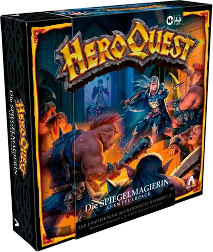 Hasbro Avalon Hill HeroQuest Die Spiegelmagierin Abenteuerpack - Erweiterung für HeroQuest: Schütze das Königreich vor dem Bösen mit 33 detaillierten Miniaturen und 10 spannenden Herausforderungen für unendlichen Spielspaß!