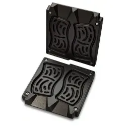 Neumärker Manufaktur Helios Backplattensatz 31-40461 - Küchengeräte-Zubehör für die Zubereitung von amerikanischen Waffeln, ideal für ein sättigendes Frühstück mit Bacon und Ahornsirup.