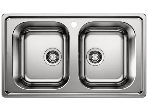 Blanco Dinas 8 - 523 377 Edelstahlspüle Bürstfinish - Edelstahlspüle mit elegantem Bürstfinish, ideal für Unterschränke ab 80 cm, handbetätigt und mit großzügigen Maßen von 86 x 50 cm für eine praktische Nutzung in Ihrer Küche.