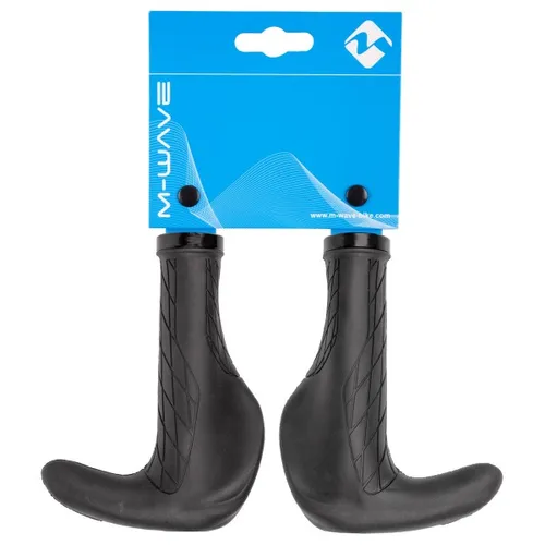 M-Wave Cloud Ergo Max Fix 140 mm schwarz - Ergonomische Fahrradgriffe - Fahrradgriffe mit Microtech-Noppen für optimalen Halt und Komfort. Die 140 mm langen Griffe aus D2 Zweikomponentenmischung bieten langlebige Qualität und einfache Montage. Ideal für stilbewusste Fahrradfahrer.