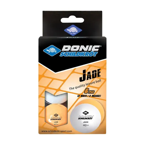 Donic-Schildkröt - TT-Ball JADE POLY 40+, mixed 3 white/ 3orange
