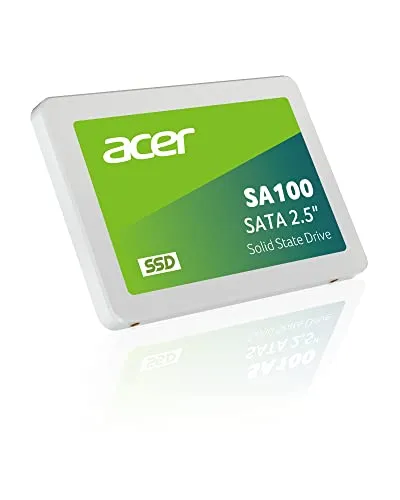 Acer SA100 960GB SATA III 2,5" SSD - Festplatte mit bis zu 560 MB/s Lesegeschwindigkeit für blitzschnelle Startzeiten und kürzere Ladezeiten, ideal für Laptop & Desktop-PCs.