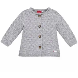BONDI Strickjacke Mädchen Trachten Strickjacke 'Alpenglück' 86852 grau 86