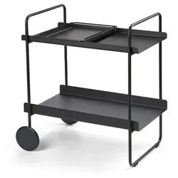 Zone Denmark A-Cocktail Barwagen / Trolley, schwarz - Eleganter Trolley von Zone Denmark für stilvolle Cocktail-Abende und Brunches, bringt das Flair einer New Yorker Dachbar in Ihr Zuhause.