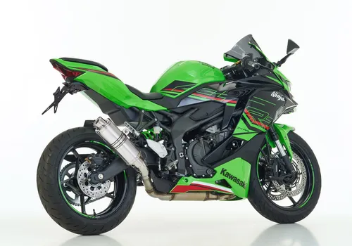 HURRIC Supersport Aupuff Super Short für KAWASAKI ZX-4R/SE/RR 2023-2025 - Schalldämpfer & Endtöpfe mit 100% Passgenauigkeit, EU-zugelassen und ideal für individuelles Tuning Ihres Motorrads.