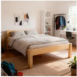 TUGA-Holztech Pfostenbett "Daybett" aus Fichte - Massivholz 160 x 220 cm - Massives Fichtenholzbett, höhenverstellbar für einfachen Ein- und Ausstieg. Schneller Aufbau dank Stecksystem. Zeitloses Design für erholsamen Schlaf.