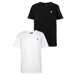 Champion Jungen Legacy Basics B-S-S 2-Pack Crewneck T-Shirt - T-Shirts für Jungen, aus 100% Baumwolle für besten Tragekomfort und eine bequeme Passform, ideal für aktive Kids im Alter von 11-12 Jahren.